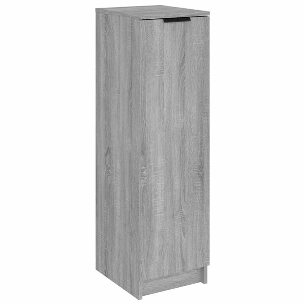 Schoenenkast 30X35X100 Cm Bewerkt Hout Eikenkleur Grijs Sonoma