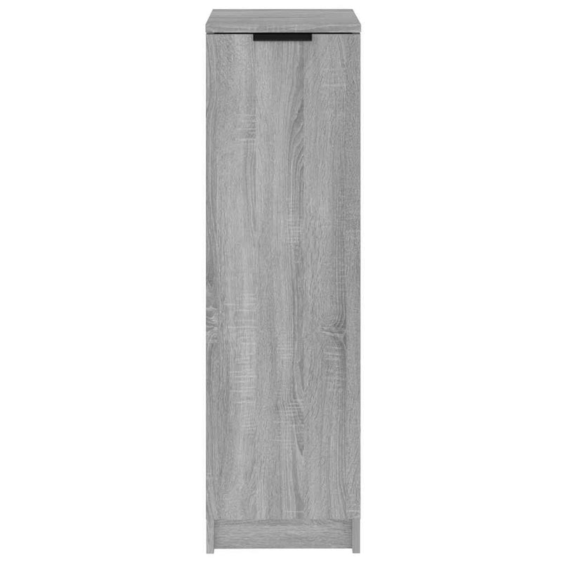 Schoenenkast 30X35X100 Cm Bewerkt Hout Eikenkleur Grijs Sonoma