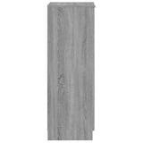 Schoenenkast 30X35X100 Cm Bewerkt Hout Eikenkleur Grijs Sonoma