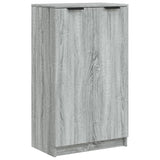 Schoenenkast 59X35X100 Cm Bewerkt Hout Eikenkleur Grijs Sonoma