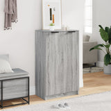Schoenenkast 59X35X100 Cm Bewerkt Hout Eikenkleur Grijs Sonoma