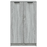 Schoenenkast 59X35X100 Cm Bewerkt Hout Eikenkleur Grijs Sonoma