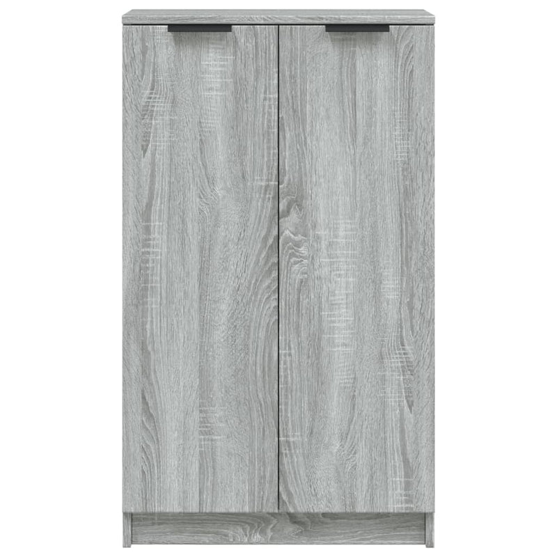 Schoenenkast 59X35X100 Cm Bewerkt Hout Eikenkleur Grijs Sonoma