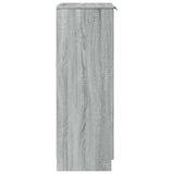 Schoenenkast 59X35X100 Cm Bewerkt Hout Eikenkleur Grijs Sonoma