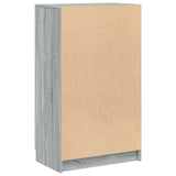 Schoenenkast 59X35X100 Cm Bewerkt Hout Eikenkleur Grijs Sonoma