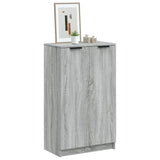 Schoenenkast 59X35X100 Cm Bewerkt Hout Eikenkleur Grijs Sonoma