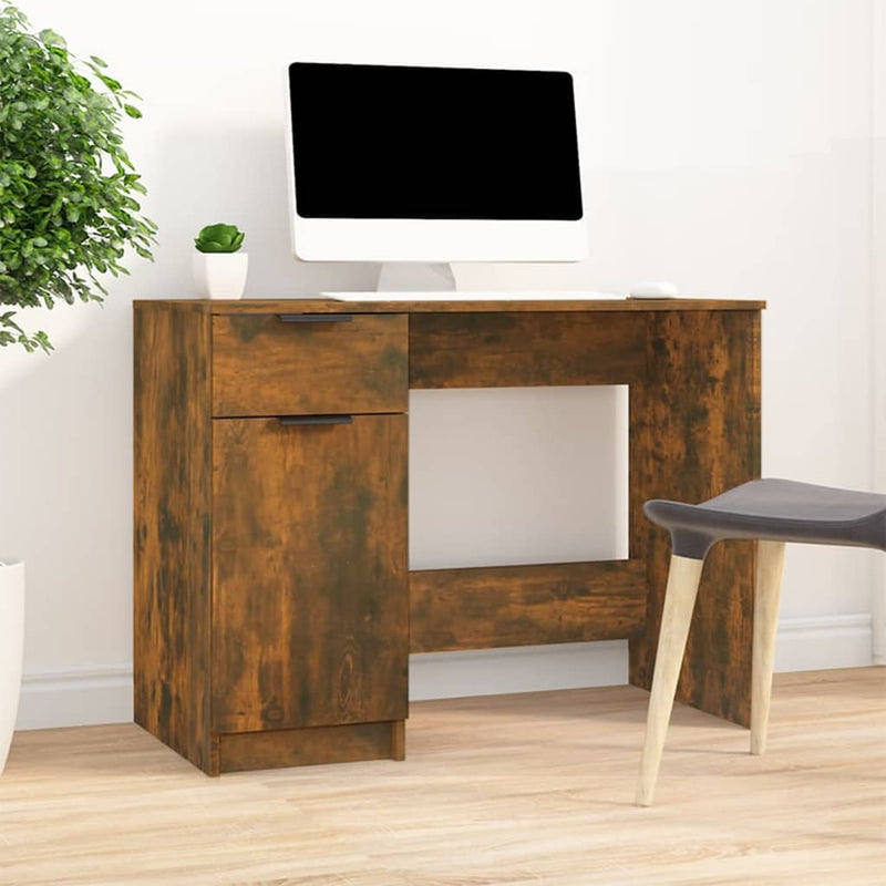 Bureau Met Lade 100 X 50 X 75 Cm Bewerkt Hout