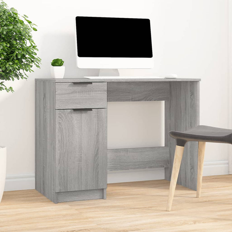 Bureau Met Lade 100 X 50 X 75 Cm Bewerkt Hout