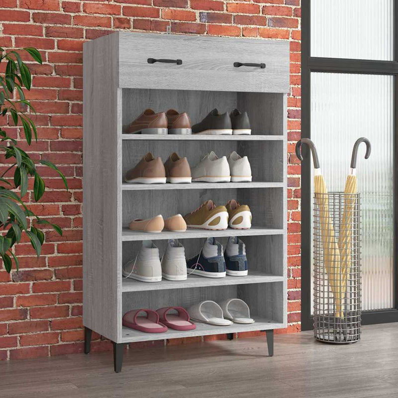 Schoenenkast 60X35X105 Cm Bewerkt Hout