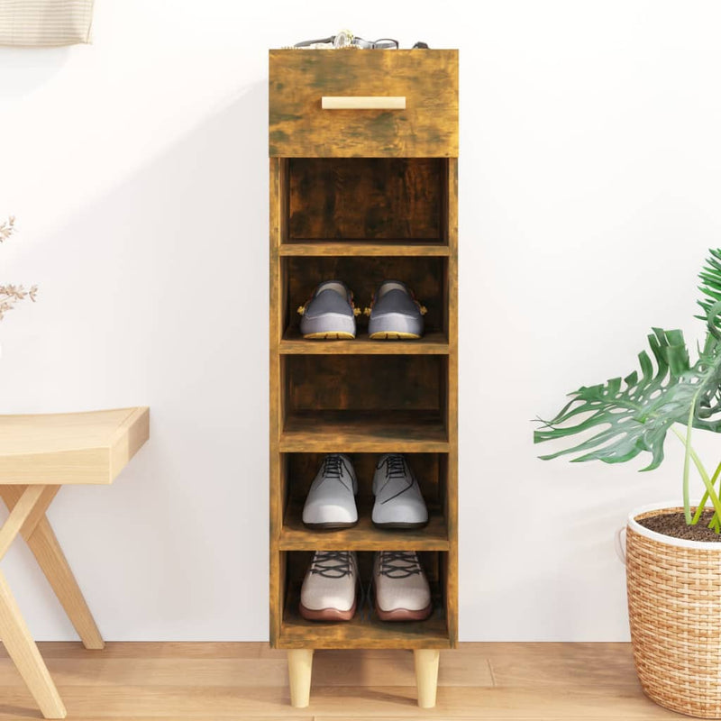 Schoenenkast 30X35X105 Cm Bewerkt Hout