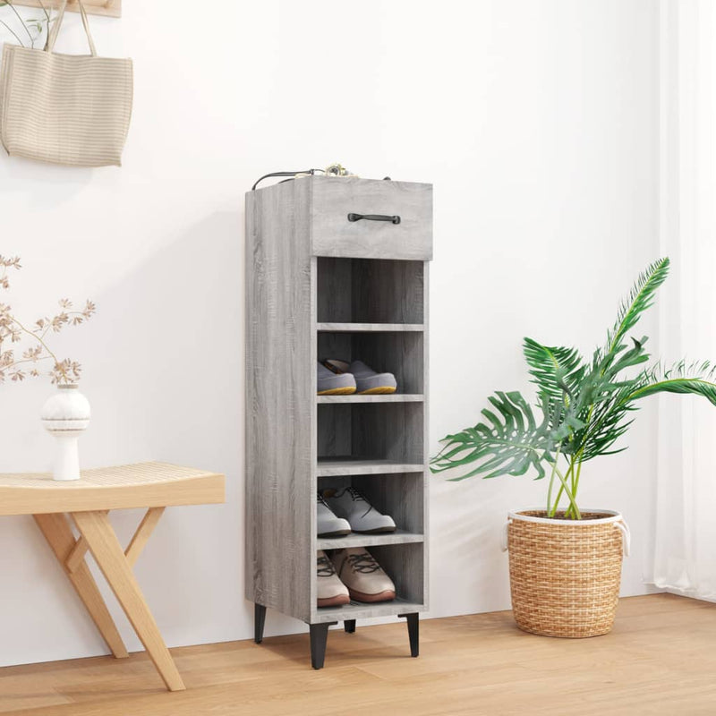 Schoenenkast 30X35X105 Cm Bewerkt Hout Kleurig