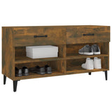 Schoenenkast 102X35X55 Cm Bewerkt Hout Kleurig