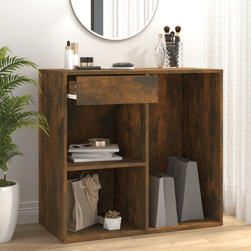 Cosmeticakast 80X40X75 Cm Bewerkt Hout Artisanaal Eikenkleur