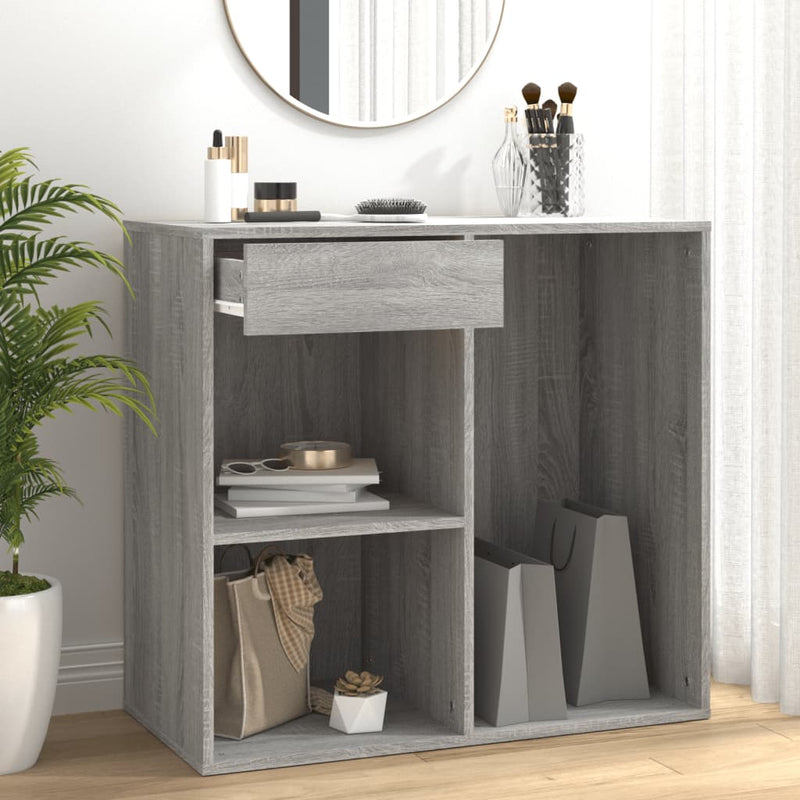 Cosmeticakast 80X40X75 Cm Bewerkt Hout Artisanaal Eikenkleur