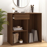 Cosmeticakast 80X40X75 Cm Bewerkt Hout Artisanaal Eikenkleur