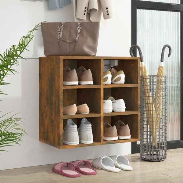 Schoenenkast 52,5X30X50 Cm Kleurig Gerookt Eiken
