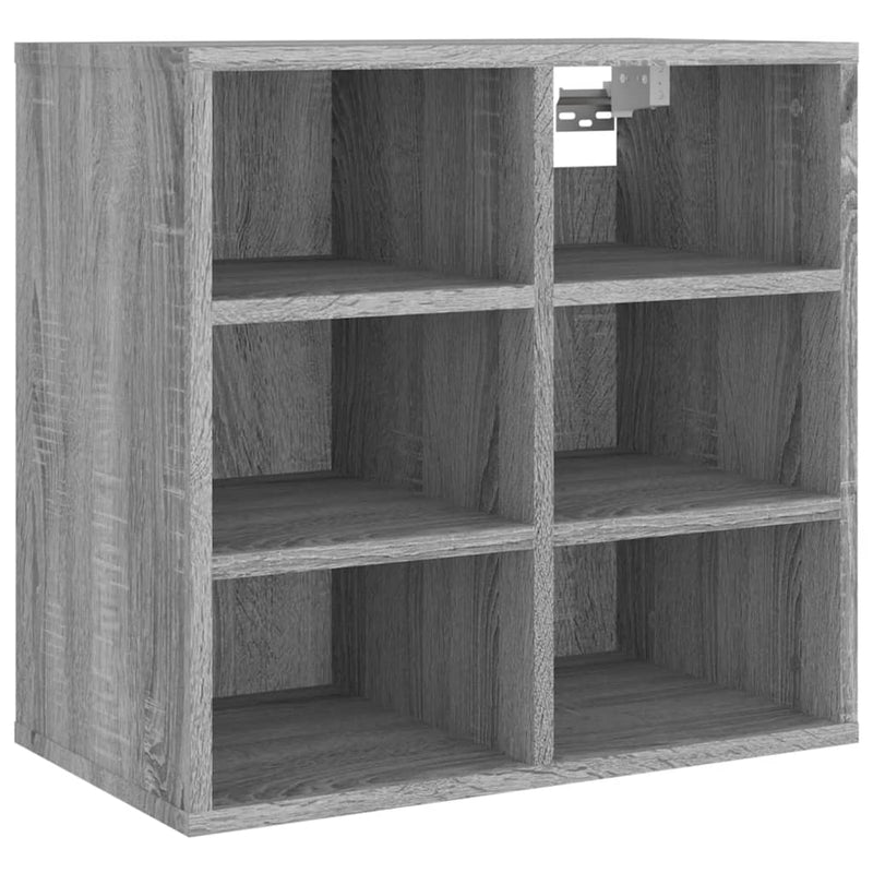Schoenenkast 52,5X30X50 Cm Eikenkleurig Grijs Sonoma