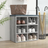 Schoenenkast 52,5X30X50 Cm Eikenkleurig Grijs Sonoma