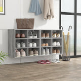 Schoenenkast 52,5X30X50 Cm Eikenkleurig Grijs Sonoma