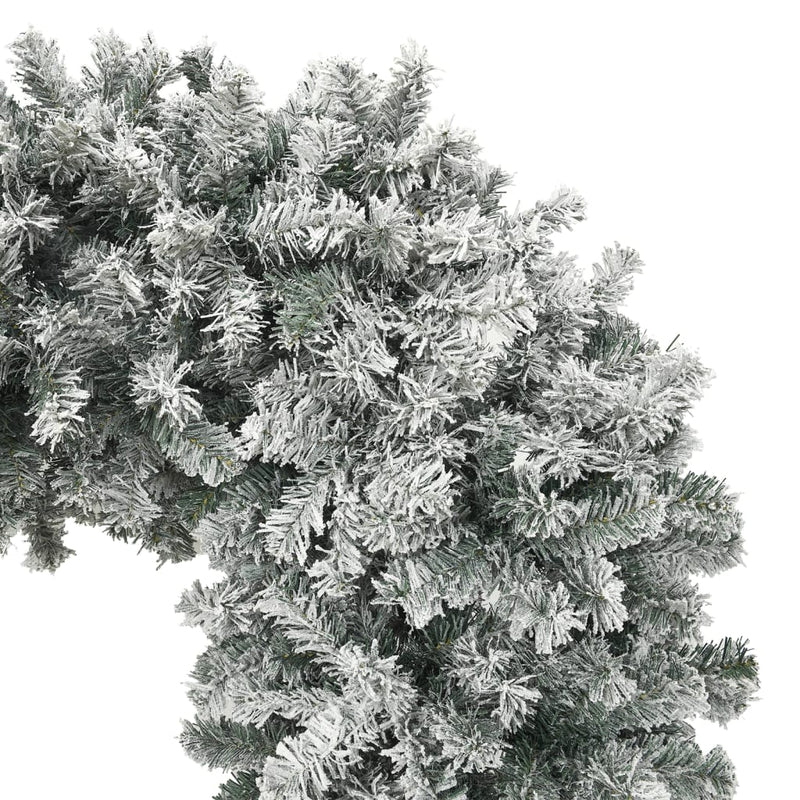 Kerstboog Met Sneeuwvlokken 240 Cm Wit En Groen