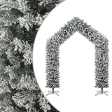 Kerstboog Met Sneeuwvlokken 240 Cm Wit En Groen