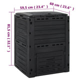 Compostbak 280 L Polypropeen Zwart