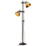 Vloerlamp Met 2 Lampenkappen E27 Gietijzer Kleurig