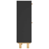 Schoenenkast 52X25X Bewerkt Hout En Rattan Zwart
