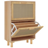 Schoenenkast 52X25X Bewerkt Hout & Natuurlijk Rattan Bruin