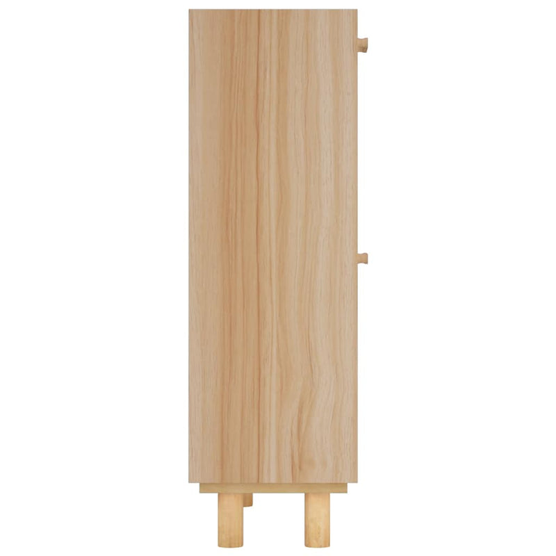 Schoenenkast 52X25X Bewerkt Hout & Natuurlijk Rattan Bruin