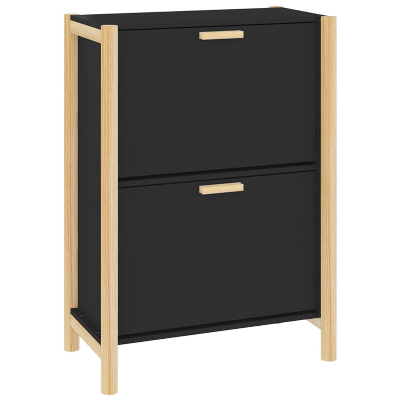 Schoenenkast 57,5X33X80 Cm Bewerkt Hout