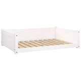 Hondenmand 95,5X65,5X28 Cm Massief Grenenhout Wit