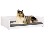 Hondenmand 95,5X65,5X28 Cm Massief Grenenhout Wit