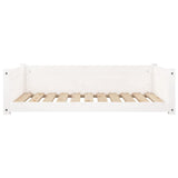 Hondenmand 95,5X65,5X28 Cm Massief Grenenhout Wit
