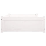 Hondenmand 95,5X65,5X28 Cm Massief Grenenhout Wit