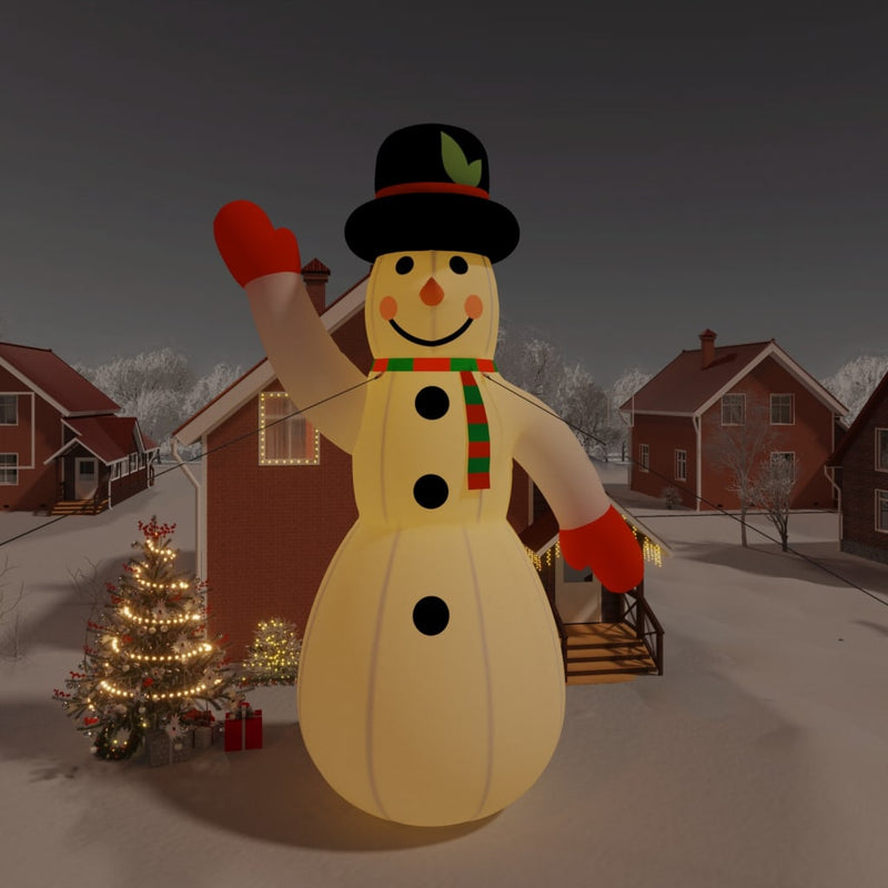 Sneeuwpop Met Led's Opblaasbaar