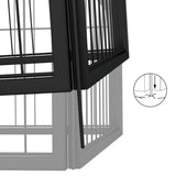 Hondenkennel 12 Panelen 100X50 Cm Gepoedercoat Staal Zwart