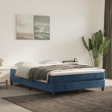 Pocketveringmatras 160X210X20 Cm Fluweel Donkerblauw