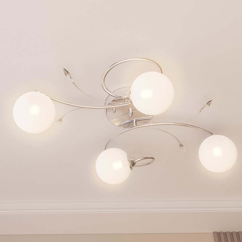 Plafondlamp Met Glasbollen Rond 4Xg9
