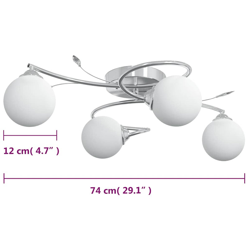 Plafondlamp Met Glasbollen Rond 4Xg9