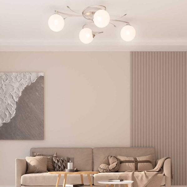 Plafondlamp Met Glasbollen Rond 4Xg9