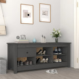 Schoenenkast 110X38X45,5 Cm Massief Grenenhout