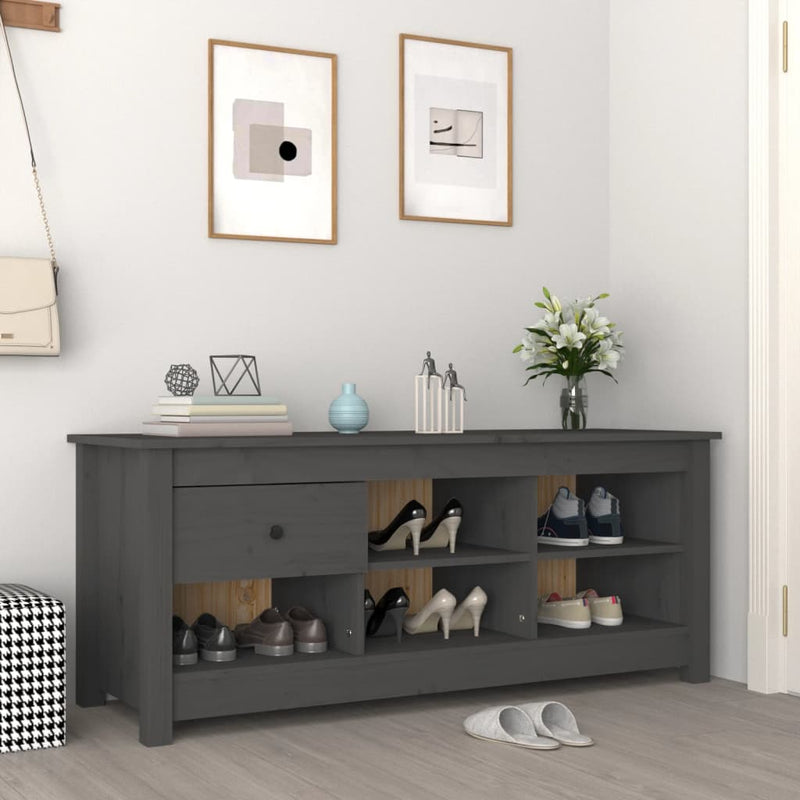 Schoenenkast 110X38X45,5 Cm Massief Grenenhout