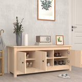 Schoenenkast 110X38X45,5 Cm Massief Grenenhout
