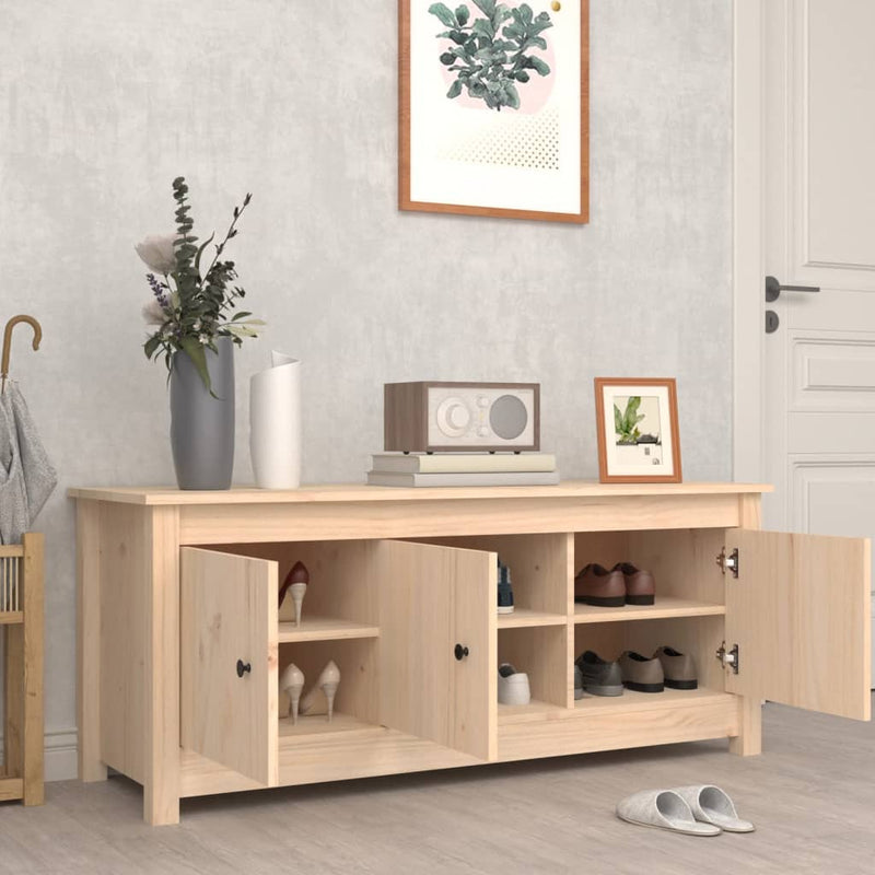 Schoenenkast 110X38X45,5 Cm Massief Grenenhout