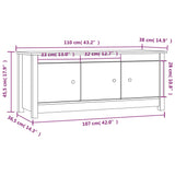 Schoenenkast 110X38X45,5 Cm Massief Grenenhout