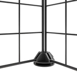 Huisdierenkooi Met Deur 44 Panelen 35X35 Cm Staal Zwart