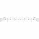 Huisdierenkooi Met Deur 44 Panelen 35X35 Cm Staal Zwart
