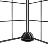 Huisdierenkooi Met Deur 52 Panelen 35X35 Cm Staal Zwart