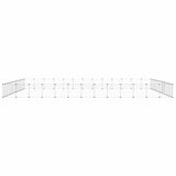 Huisdierenkooi Met Deur 52 Panelen 35X35 Cm Staal Zwart